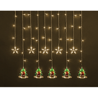 Гирлянда Navigator 95 027 NGF-D037-04 (бахрома звезды и елки WW 3*0.6м IP20)