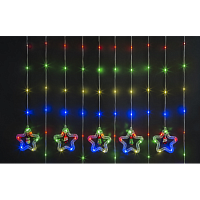 Гирлянда Navigator 95 014 	NGF-D035-03 (бахрома звезды и фигурки RGBY 3*0.6м IP20)