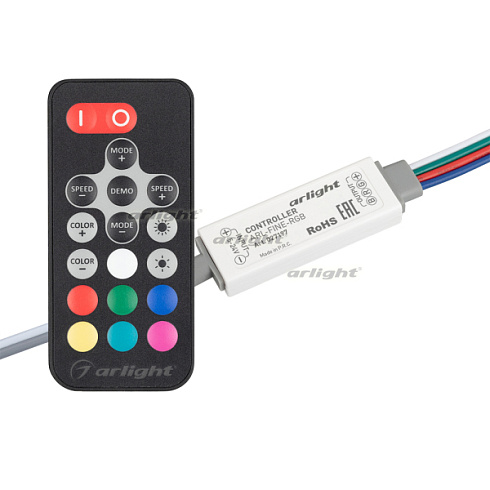 Контроллер ARL-FINE-RGB Black (5-24V, 3x2A, RF ПДУ 18кн) (Arlight, IP20 Пластик, 1 год)