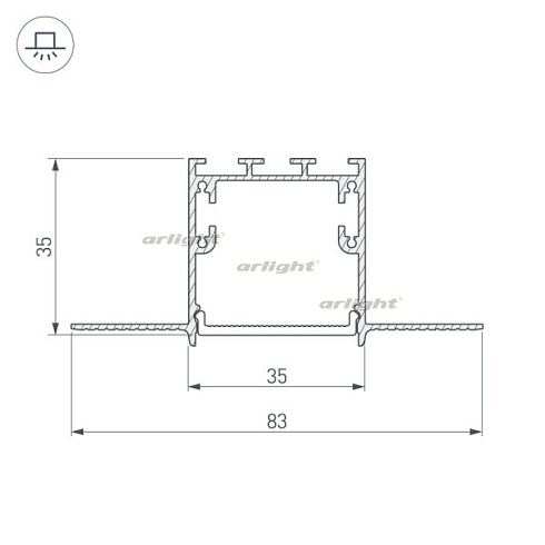 Угол SL-LINIA32-FANTOM внешний (Arlight, Металл)