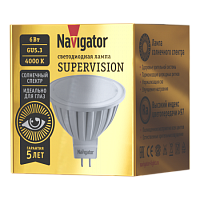 Лампа MR16 Navigator 80 552 NLL-MR16-6-230-4K-GU5.3-FR-SV CRI≥97