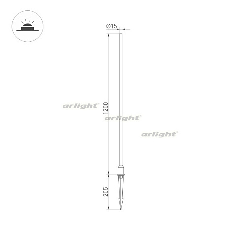Светильник ALT-CHAMPAGNE-L1200-3W Warm3000 (DG, 180 deg, 230V) (Arlight, IP65 Металл, 3 года)