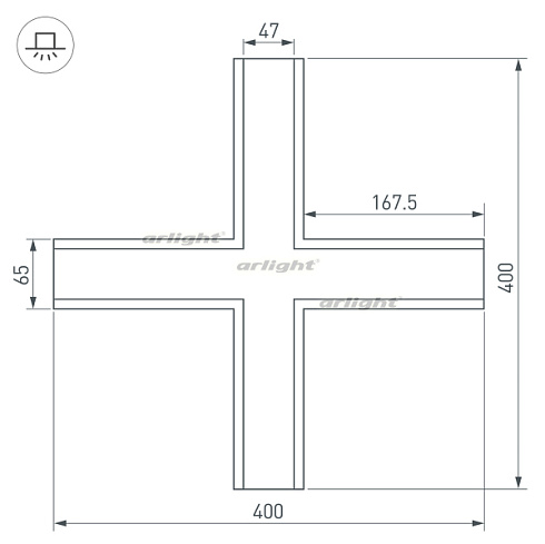 Крестовина SL-LINIA65-F (Arlight, Металл)