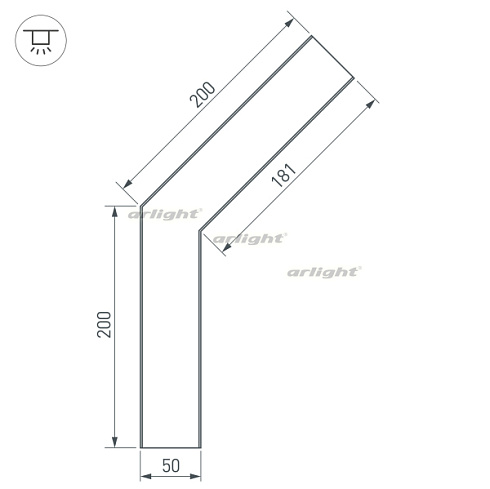 Угол SL-LINE-5035-135 (Arlight, Металл)