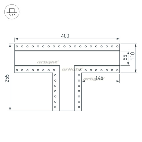 Тройник SL-LINIA55-FANTOM (Arlight, Металл)