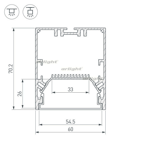 Крестовина SL-LINE-6070 (Arlight, Металл)