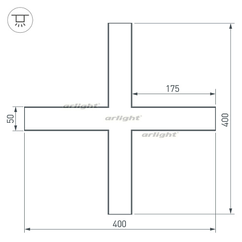 Крестовина SL-LINE-5035 (Arlight, Металл)