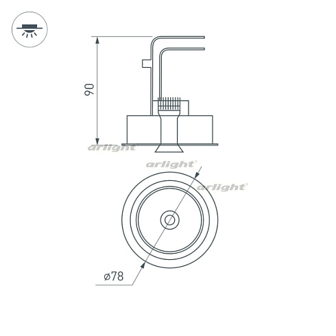 Светильник CL-SIMPLE-R78-9W Warm3000 (BK, 45 deg) (Arlight, IP20 Металл, 3 года)