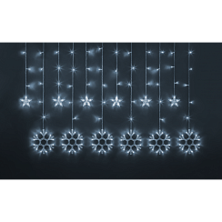 Гирлянда Navigator 95 121 NGF-D032-02 (бахрома звезды и снежинки CW 2.5*1м IP20)