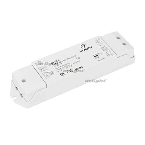 Диммер SMART-D22-DIM-PUSH-SUF (230V, 2A, TRIAC, 2.4G) (Arlight, IP20 Пластик, 5 лет)