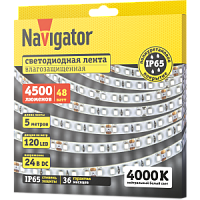 СД Лента Navigator 95 302 NLS-2835W120-9.6-IP65-24V (4000К, 9,6W)