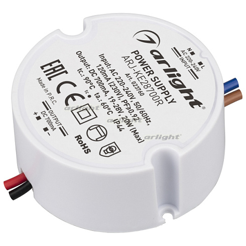 Блок питания ARJ-KE28700R (20W, 700mA, PFC) (Arlight, IP44 Пластик, 5 лет)
