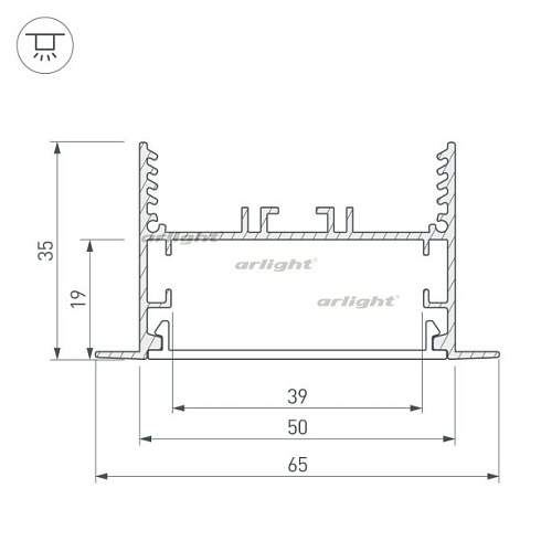 Угол SL-LINIA65-F (Arlight, Металл)