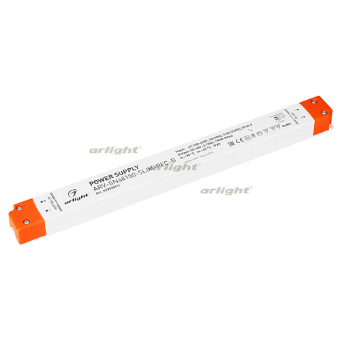Блок питания ARV-SP-48150-SLIM-PFC (48V, 3.1A, 150W) (Arlight, IP20 Пластик, 5 лет)