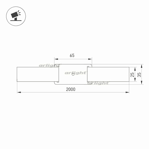 Основание для светильника ALT-BELT-1-2000 (BK) (Arlight, Металл)