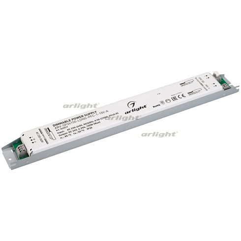 Блок питания ARV-SP24150-LONG-PFC-1-10V-A (24V, 6.25A, 150W) (Arlight, IP20 Металл, 5 лет)