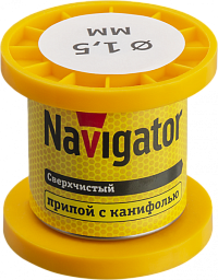 Припой Navigator 93 080 NEM-Pos02-63K-1.5-K50 (ПОС-63, катушка, 1.5 мм, 50 гр)