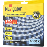 СД Лента Navigator 95 300 NLS-2835CW60-4.8-IP65-24V (6000К, 4,8W)