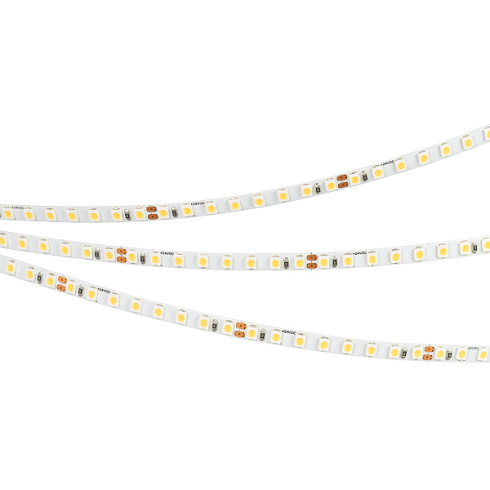 Лента RT-A160-5mm 24V Warm3500 (9.6 W/m, IP20, 2835, 5m) (Arlight, Открытый)