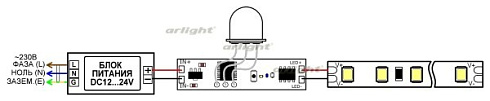 ИК-выключатель SR-IRIS-IRH (12-24V, 1x5A, 40x11mm) (Arlight, Открытый)