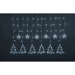 Гирлянда Navigator 95 124 NGF-D033-02 (бахрома звезды и елочки CW 2.5*1м IP20)