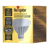 Лампа MR16 Navigator 80 551 NLL-MR16-6-230-3K-GU5.3-FR-SV CRI≥97