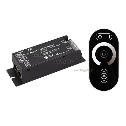 Диммер ARL-3022-OVAL-DIM Black (12-24V, 1x25A, ПДУ, RF) (Arlight, IP20 Металл, 2 года)