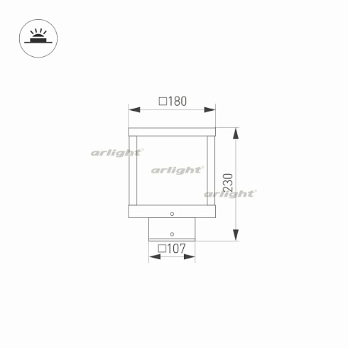 Светильник LGD-Path-Cub-H230B-12W Warm White (Arlight, IP54 Металл, 3 года)