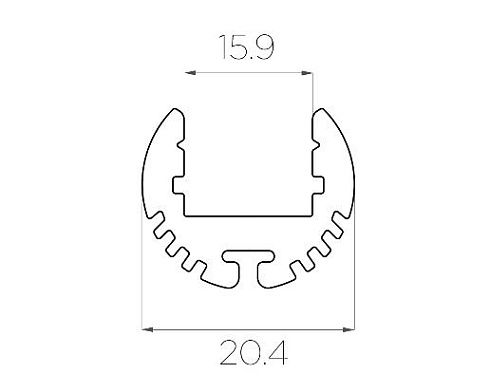 Профиль DL-IN D20 (без рассеивателя)