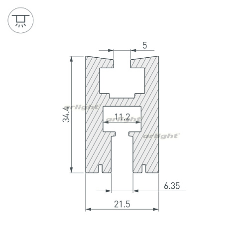 Профиль EX-2000 (Arlight, Алюминий)