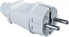Вилка Navigator 61 359 NCA-PL02-16A-E-WH прямая с заземлением белая
