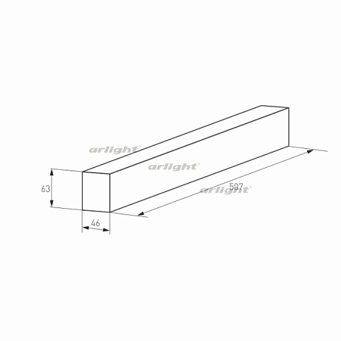 Трек MAG-TRACK-4563-500 (BK) (Arlight, IP20 Металл, 3 года)