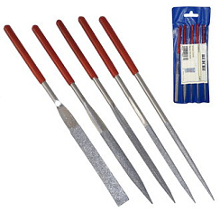 Набор надфилей RUICHI 5 шт., 180 мм, с алмазным напылением