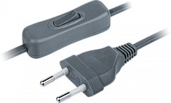 Шнур Navigator 61 722 NPS-FS-170-2x0.5-GR 1.7м с выключателем серый