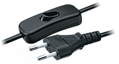 Шнур Navigator 61 720 NPS-FS-170-2x0.5-BL 1.7м с выключателем черный