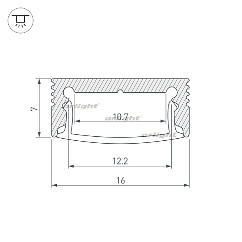 Профиль SL-SLIM-H7-2000 ANOD (Arlight, Алюминий)