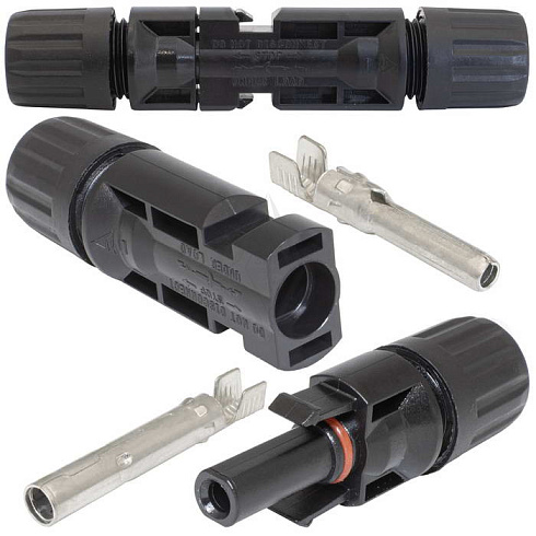 Коннектор для солнечных батарей RUICHI DF-2601A-1P (MC4 AB), универсальный