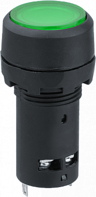 Кнопка Navigator 82 821 NBI-B-09-G зеленая с подсветкой d22мм 230В NO+NC