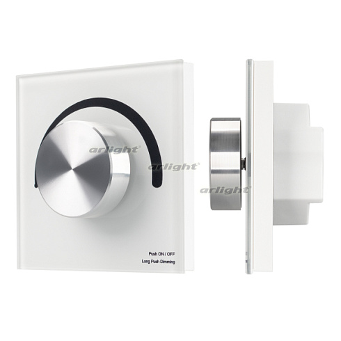 Панель SMART-P1-DIM-G-IN White (3V, Rotary, 2.4G) (Arlight, IP20 Пластик, 5 лет)