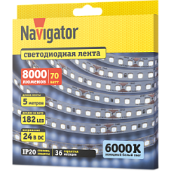 СД Лента Navigator 95 298 NLS-2835CW182-14-IP20-24V (6000К, 14W)