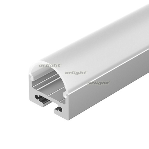 Профиль с экраном SL-LINE-2011M-2500 ANOD+OPAL ROUND (Arlight, Алюминий)