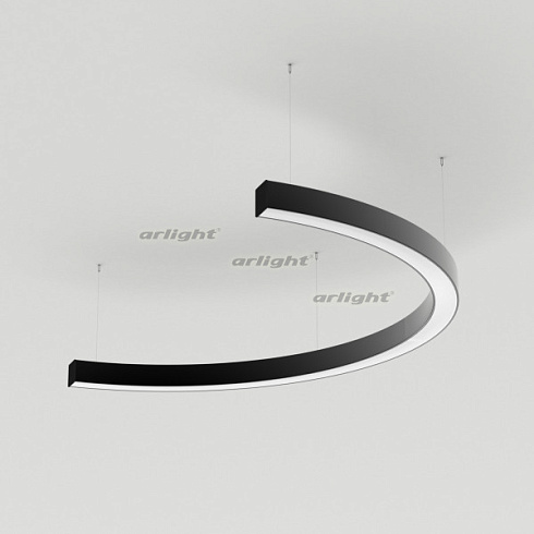 Светильник SP-LINE-HANG-ARC-C3535-D800-34W Warm3000 (BLACK, 230V) (Arlight, Металл)