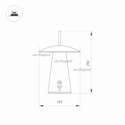 Светильник SP-PATIO-TAB-2W Warm3000 (WH, 127 deg) (Arlight, IP54 Металл, 2 года)