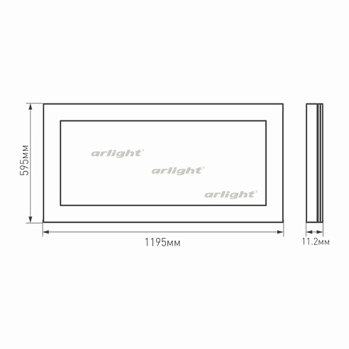 Панель IM-600x1200A-48W White (Arlight, IP40 Металл, 3 года)