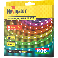 СД Лента Navigator 95 313 NLS-5050RGB60-14.4-IP20-24V (RGB, 4.4W)