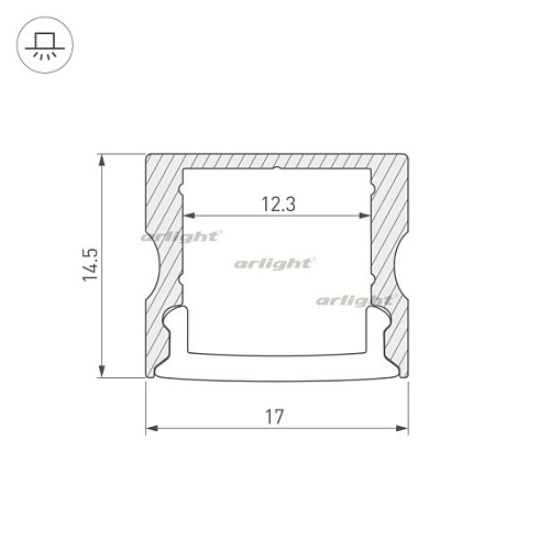 Профиль ARH-LINE-2315-2000 ANOD (Arlight, Алюминий)