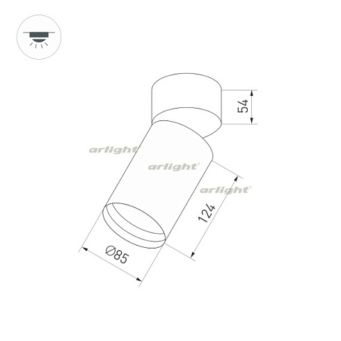 Светильник SP-POLO-SURFACE-FLAP-R85-15W Warm3000 (WH-WH, 40 deg) (Arlight, IP20 Металл, 3 года)