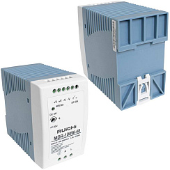 Блок питания на DIN-рейку RUICHI MDR-100-48, 100-240 В (АС) 2,08 А, 48 В, пластиковый корпус