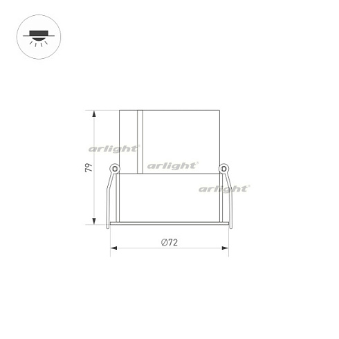 Светильник MS-ATLAS-BUILT-R72-20W Day4000 (BK-BK, 30 deg, 230V) (Arlight, IP20 Металл, 5 лет)