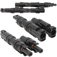 Коннектор для солнечных батарей RUICHI DF-2601A-2P (MC4 AB), универсальный
